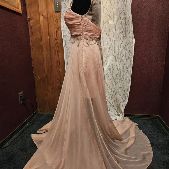 Dave & Johnny Pink Beaded Homecoming Prom Ball Dress size 7/8 nwt - Picture 3 of 7